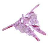 New women Open fork Transparency tanga bowknot Featured Strappy Sexy