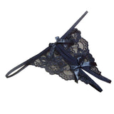 New women Open fork Transparency tanga bowknot Featured Strappy Sexy